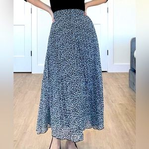 Japna Pleated Floral Maxi skirt